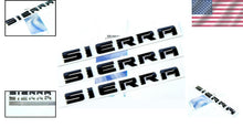 Load image into Gallery viewer, Upgrade Your Truck: 3-Pack Black Sierra Nameplate Emblems for Enhanced Style