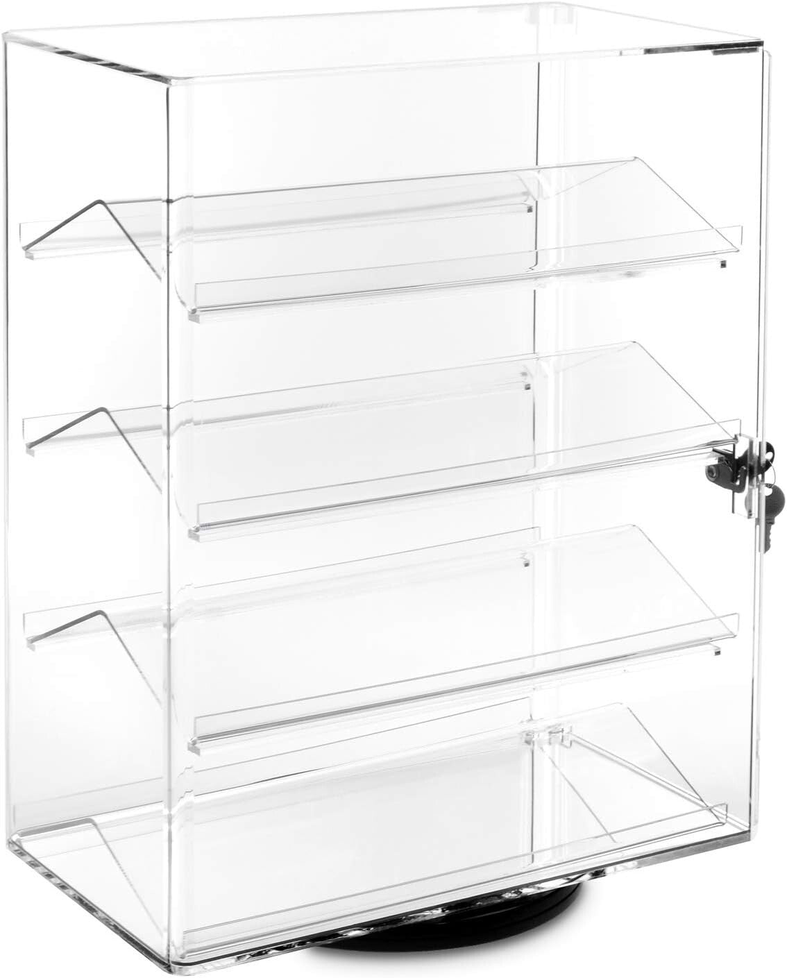 Premium 4-Tier Acrylic Display Case for Sunglasses & Collectibles - Rotating