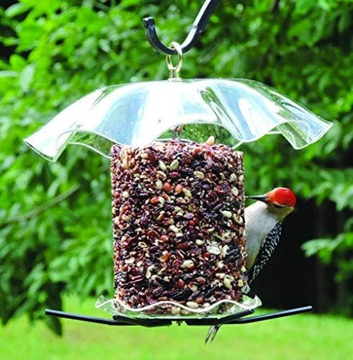 Squirrel-Proof 2 Arm Bird Feeder Pole Set with Durable Baffle & Ground Twister