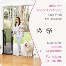 Load image into Gallery viewer, 41" Tall Retractable Baby Gate for Indoor/Outdoor Use - Easy Install &amp; Secure