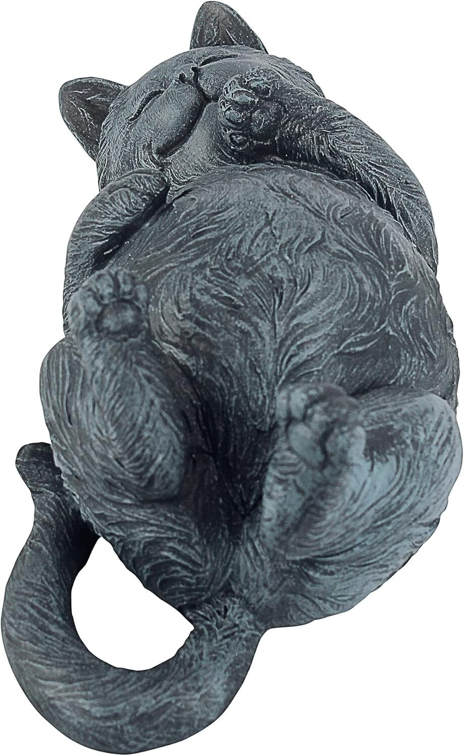 Charming Feline Sculpture - Hand-Finished Cat Figurine for Indoor/Outdoor Spaces