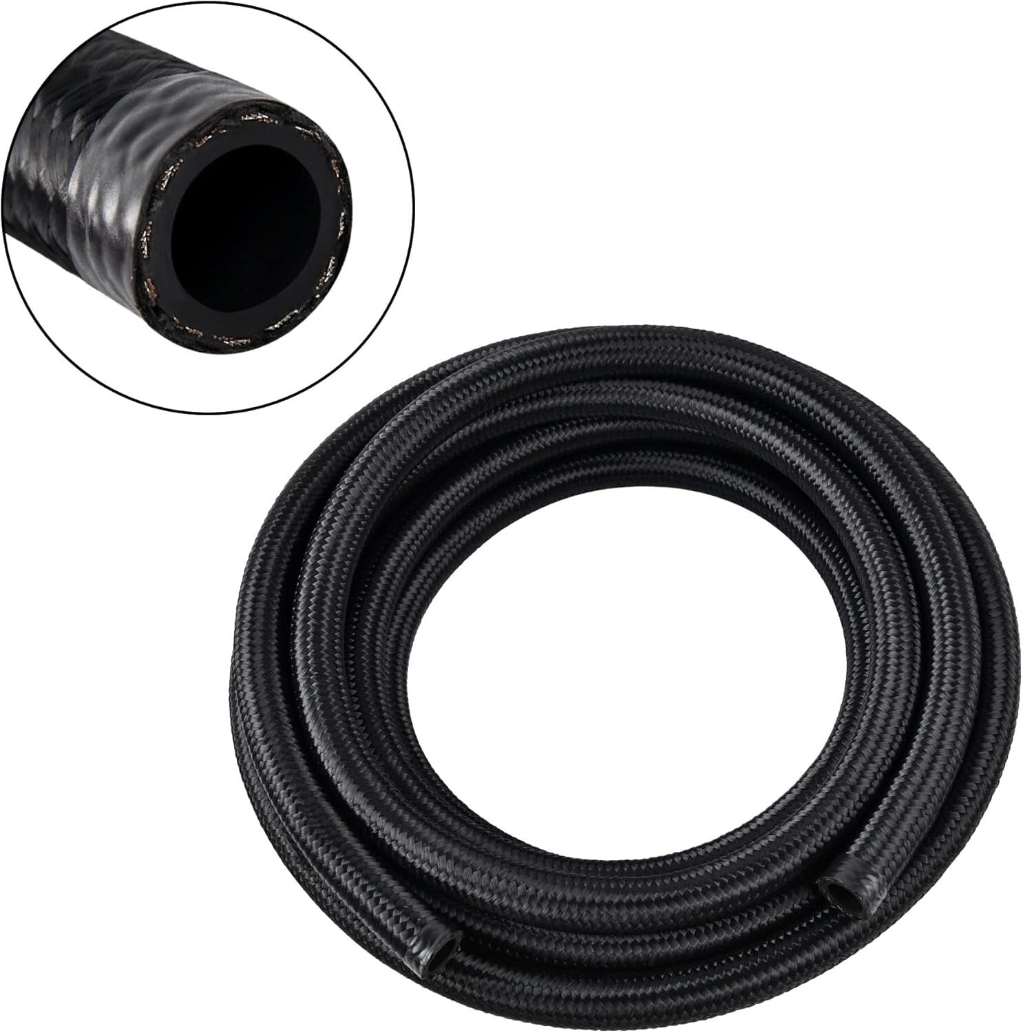 High-Pressure 10FT AN8 Braided Fuel Hose - Nylon and CPE for Premium Performance