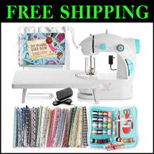 Load image into Gallery viewer, All-in-One Portable Sewing Machine for Beginners – Includes Patterns &amp; Tools