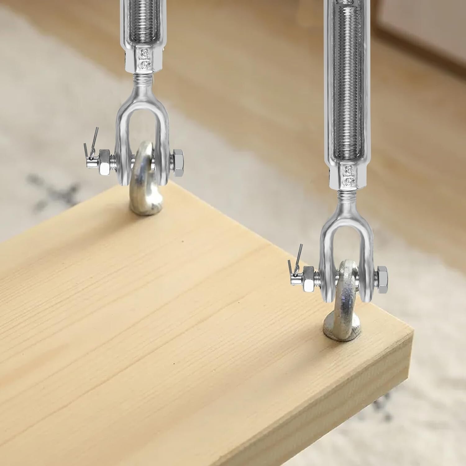 2-Pack Heavy Duty Turnbuckle 5/8" x 9" - 3500 lbs Load Limit, Weather Resistant