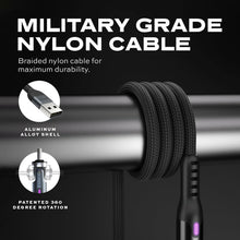 Load image into Gallery viewer, Durable Nylon Braided USB-C Charger 90° Right Angle with LED Indicator, 3-Pack