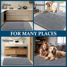 Load image into Gallery viewer, Non-Slip 70x24 Dog Door Mat - Absorbent Chenille for Muddy Paws &amp; Easy Clean