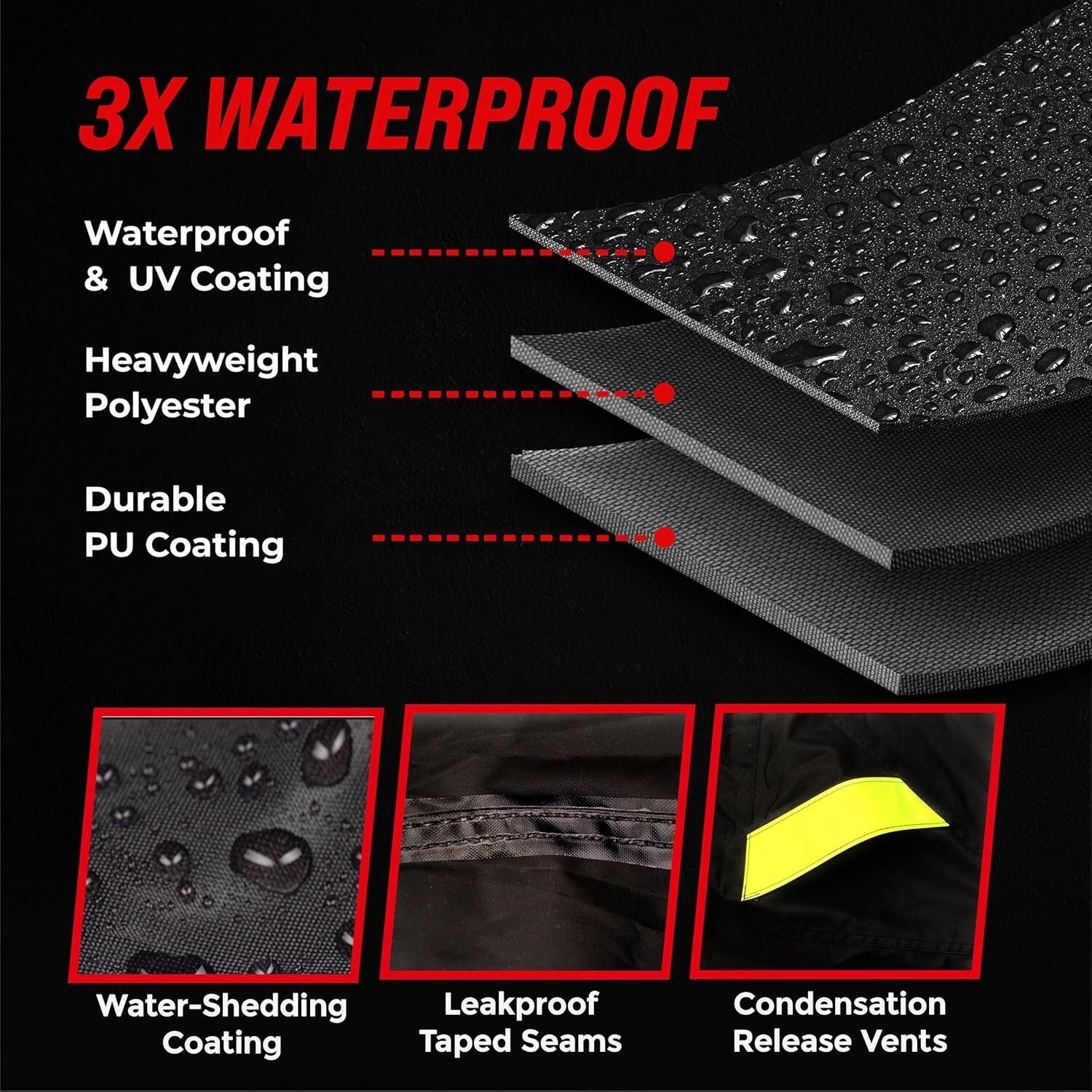 12-Layer Motorcycle Cover Waterproof - Ideal for Outdoor Protection & Security