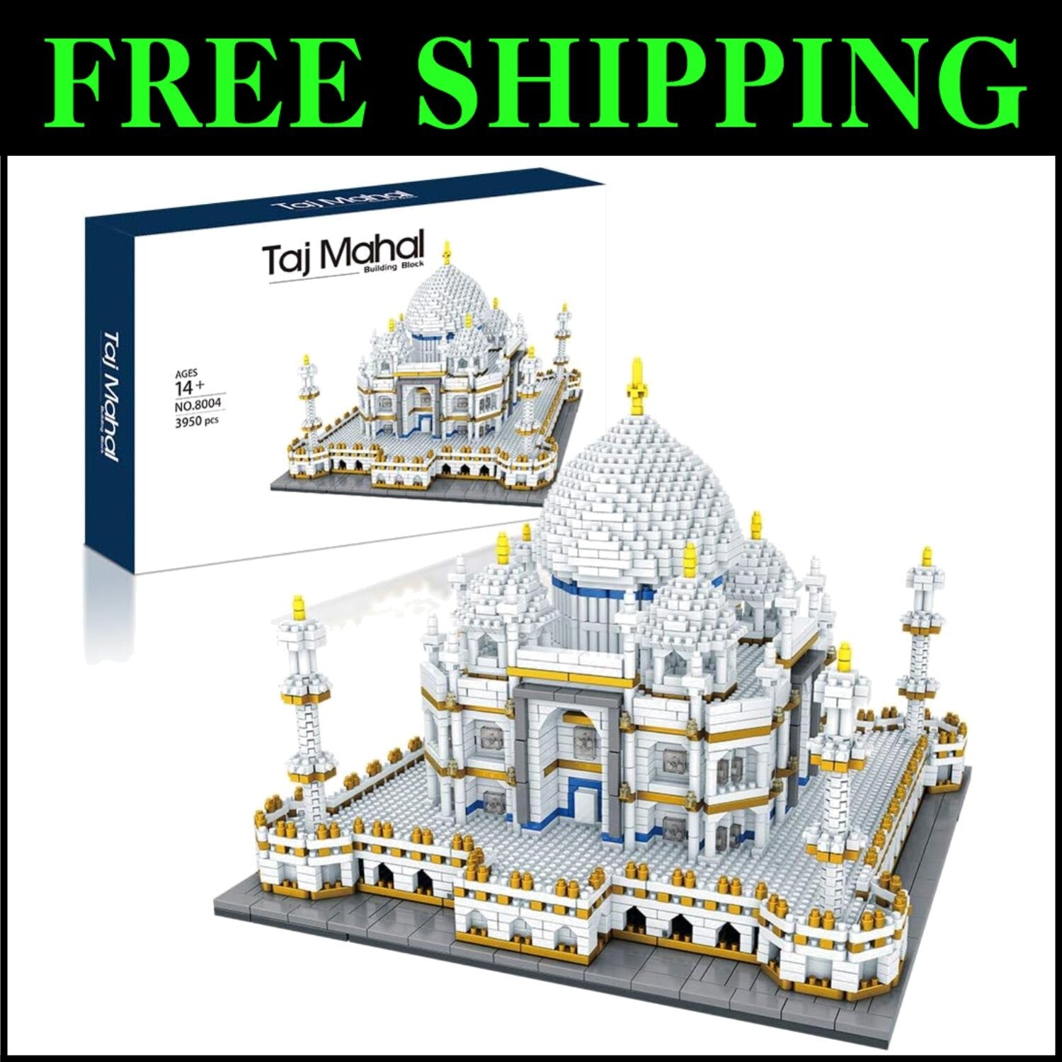 Taj Mahal Building Blocks Kit - Engaging 3950 Piece Gift for Kids & Adults
