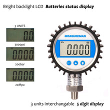 Load image into Gallery viewer, High Precision 3-1/8" Digital Pressure Gauge - 0-3000psi, 316SS Construction