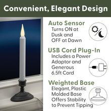Load image into Gallery viewer, LED Electric Window Candles with Dusk to Dawn Sensor - Antique Bronze Elegance