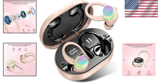 Bluetooth 5.3 Noise Cancelling Earbuds with 48H Playtime & IP7 Waterproof