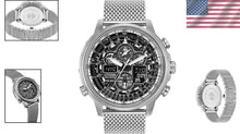 Load image into Gallery viewer, Pilot-Inspired Eco-Drive Atomic Watch - Chronograph with Perpetual Calendar
