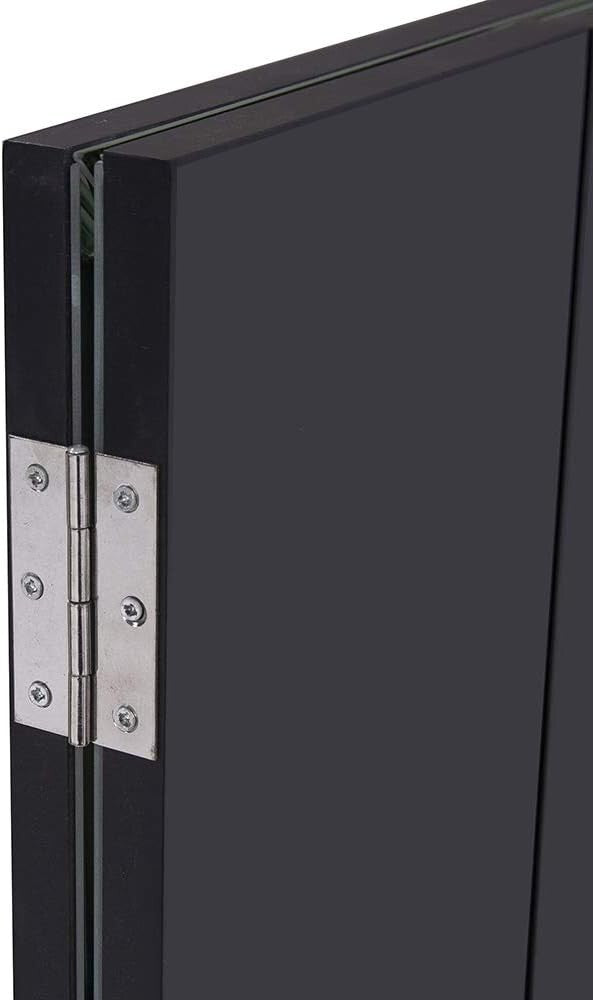 Tri-Fold Portable Vanity Mirror with Beveled Edges - Elegant Tabletop Design