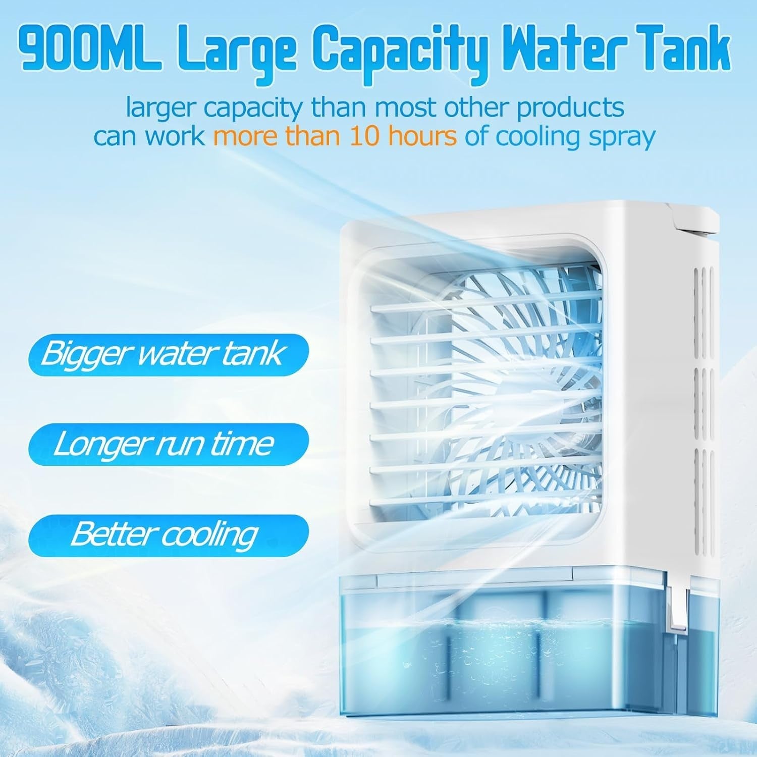 Energy-Efficient Personal Air Conditioner - Portable Design for Camping & Office