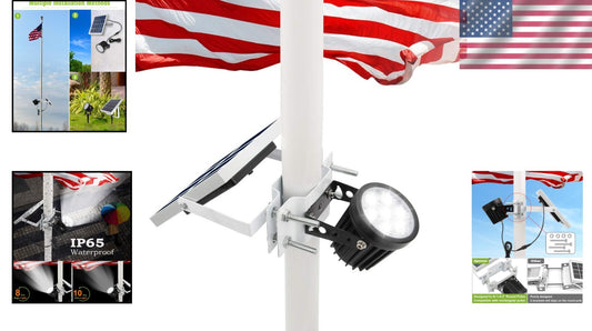 Durable Solar Flag Light with Dual Brightness for Enhanced Outdoor Visibility