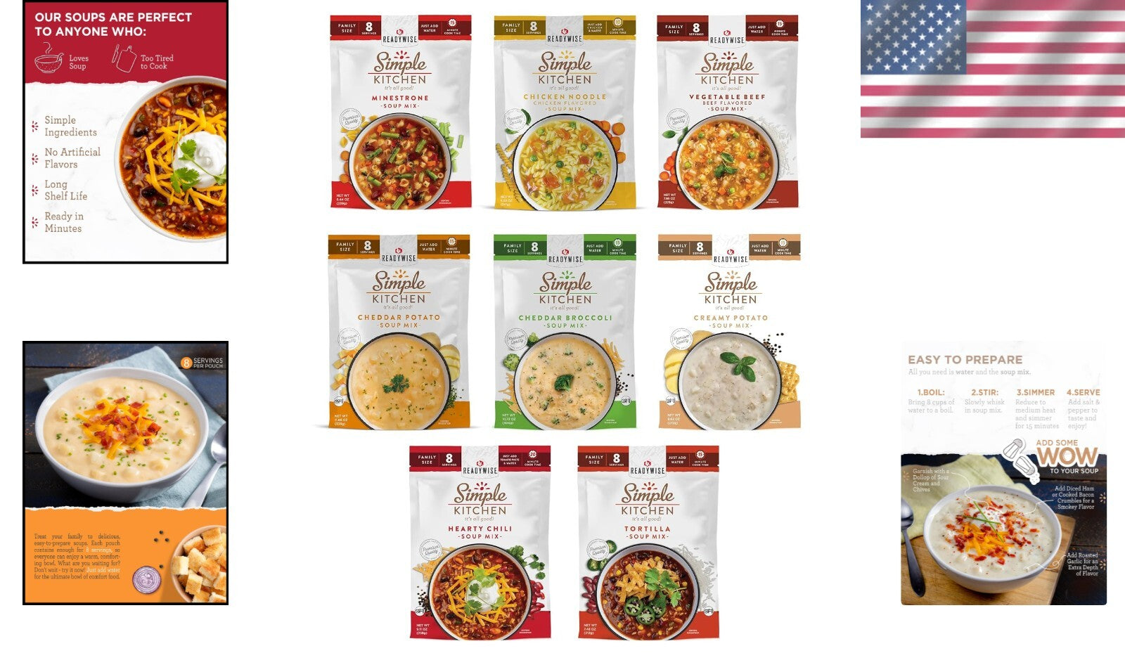 Organic Freeze-Dried Soup Sampler - Ready-to-Eat Meals for Family & Adventures