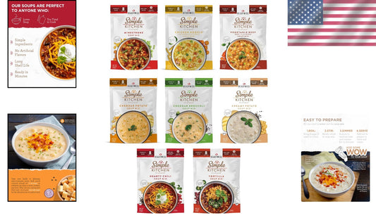Organic Freeze-Dried Soup Sampler - Ready-to-Eat Meals for Family & Adventures