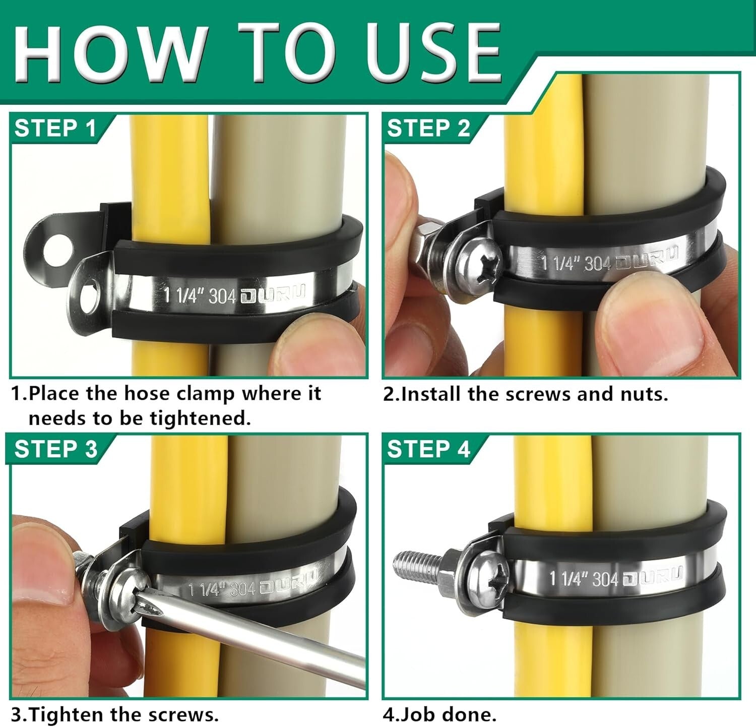 Rubber Coated 3/4 Inch Cable Clamps – 100PCS Insulated for Safe Installation