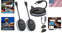 Load image into Gallery viewer, Advanced Wireless HDMI Setup with 1TX, 2RX, USB-C Adapter, 60Hz Streaming