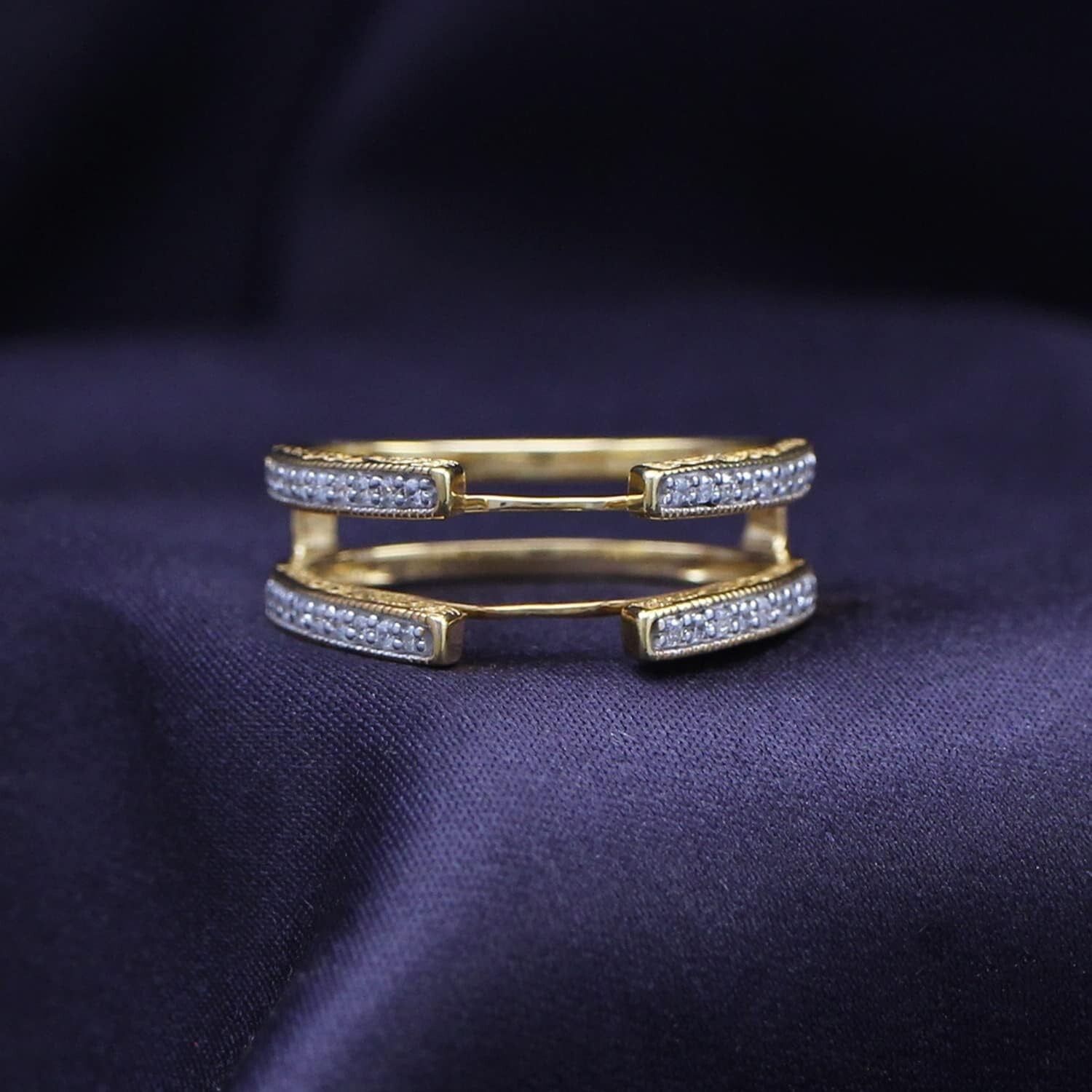 Beautiful Ring Guard Enhancer with Secure Fit for Engagement & Wedding Rings