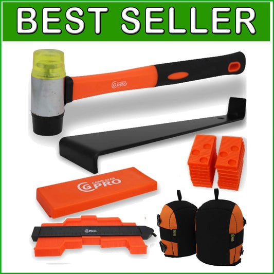 All-in-One Laminate Flooring Tool Set with 40 Spacers and Accurate Contour Gauge