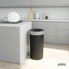 Load image into Gallery viewer, Elegant 16.5-Gallon Black/Nickel Trash Can - Stylish Storage Solution for Home