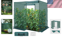 Load image into Gallery viewer, 4' x 8' Outdoor Plant Protection Cage with Zippered Access and Ground Staples