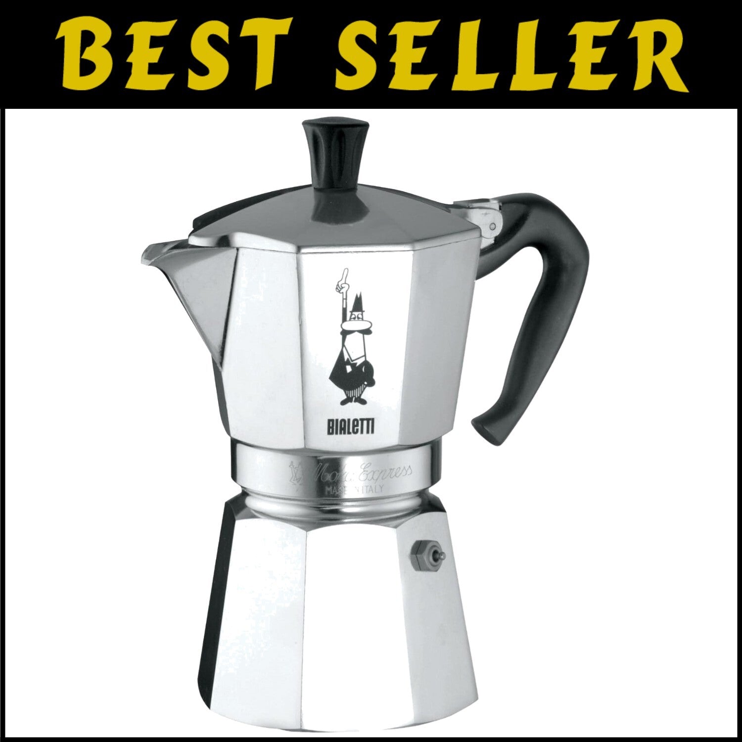 Travel-Friendly Moka Express - 9-Cup Italian Coffee Maker for Adventure Lovers