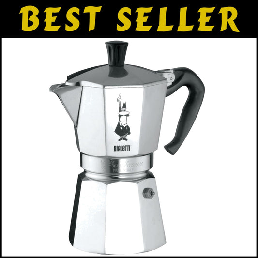 Travel-Friendly Moka Express - 9-Cup Italian Coffee Maker for Adventure Lovers
