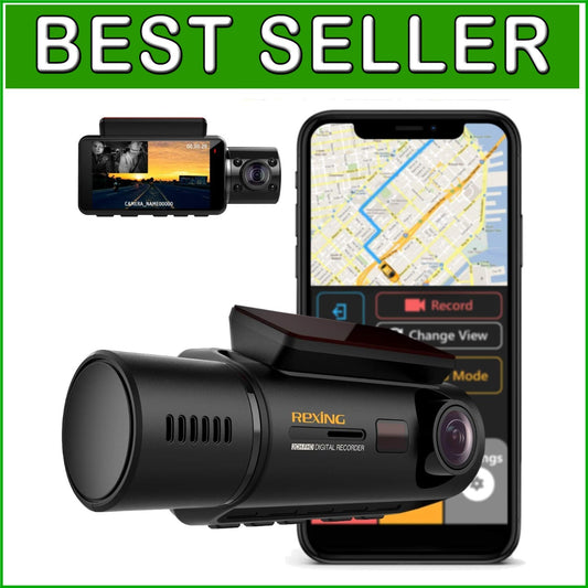 Full HD Dual Camera Car Dash Cam with Infrared Night Vision & Supercapacitor