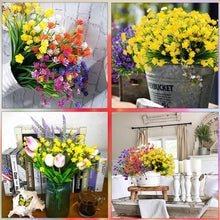 Load image into Gallery viewer, Elegant UV Resistant Artificial Flowers - 20 Bundles for Stylish Outdoor Decor