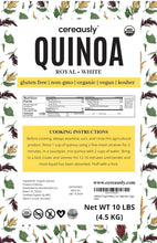 Load image into Gallery viewer, Premium Organic White Quinoa | Kosher Non-GMO Bulk for Delicious Meals, 10 LB