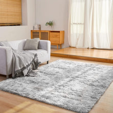 Load image into Gallery viewer, High Pile 8' X 10' Shag Area Rug in Light Grey - Stylish and Comfortable Decor