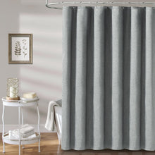 Load image into Gallery viewer, Premium Extra Wide 108x72 Inch Grey Linen Textured Waterproof Shower Curtain Set