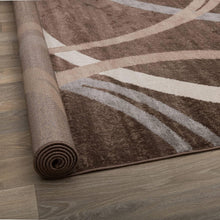 Load image into Gallery viewer, Indoor 5' x 7' Brown Area Rug - Stain Resistant &amp; Easy Care for Every Room