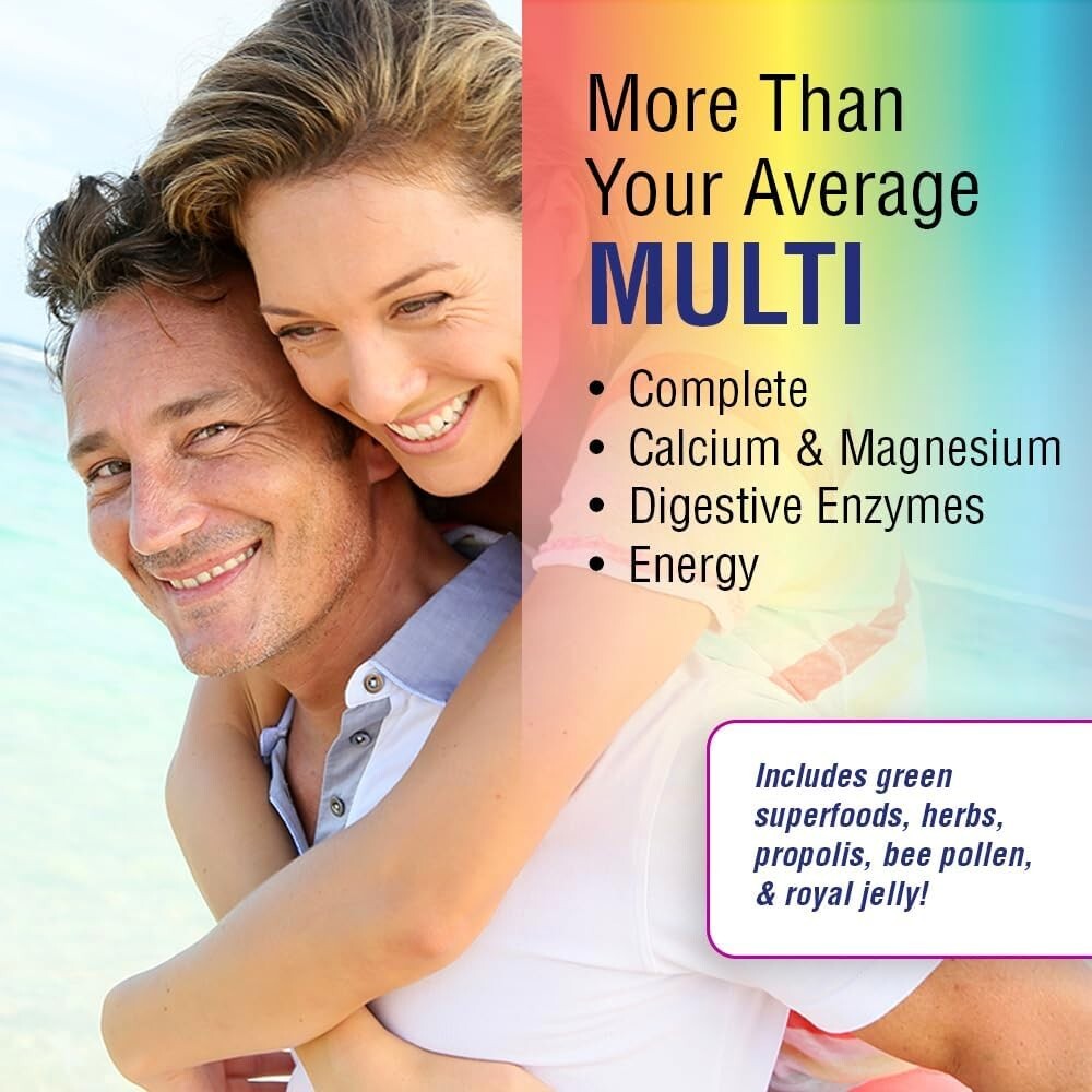 Full Spectrum Multivitamin 360 CT with Spirulina & Digestive Enzymes for Adults