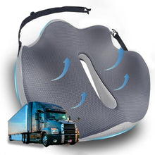 Load image into Gallery viewer, Ergonomic X-Large Seat Cushion with Adjustable Straps for Truck Driving Comfort