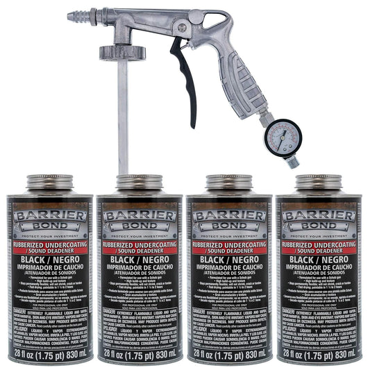 Automotive Rubberized Undercoating Spray - 28oz 4-Pack for Heavy-Duty Protection