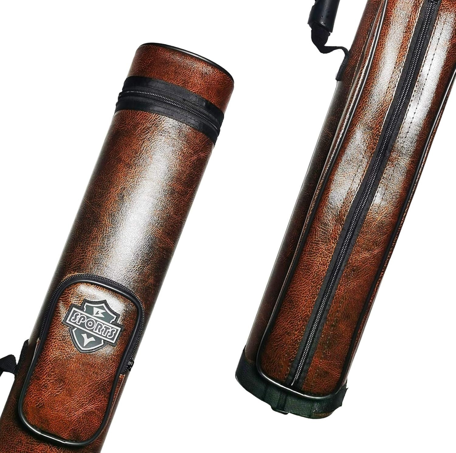 Lightweight Adjustable Billiard Cue Carrying Case for 2 Cues - Stylish Storage