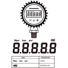 Load image into Gallery viewer, High Precision 3-1/8" Digital Pressure Gauge - 0-3000psi, 316SS Construction
