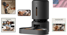 Load image into Gallery viewer, Stylish Automatic Pet Feeder with 1080P Camera &amp; Audio for Cats &amp; Dogs - Black