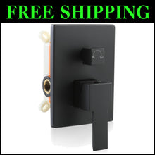 Load image into Gallery viewer, Matte Black Dual Function Wall Mount Shower Valve with Pressure Balance Control