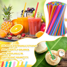 Load image into Gallery viewer, 3000 Pcs Colorful Long Disposable Straws - Perfect for Indoor and Outdoor Events