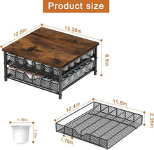 Load image into Gallery viewer, Stackable Coffee Pod Organizer with Metal Frame for Efficient Storage - Black