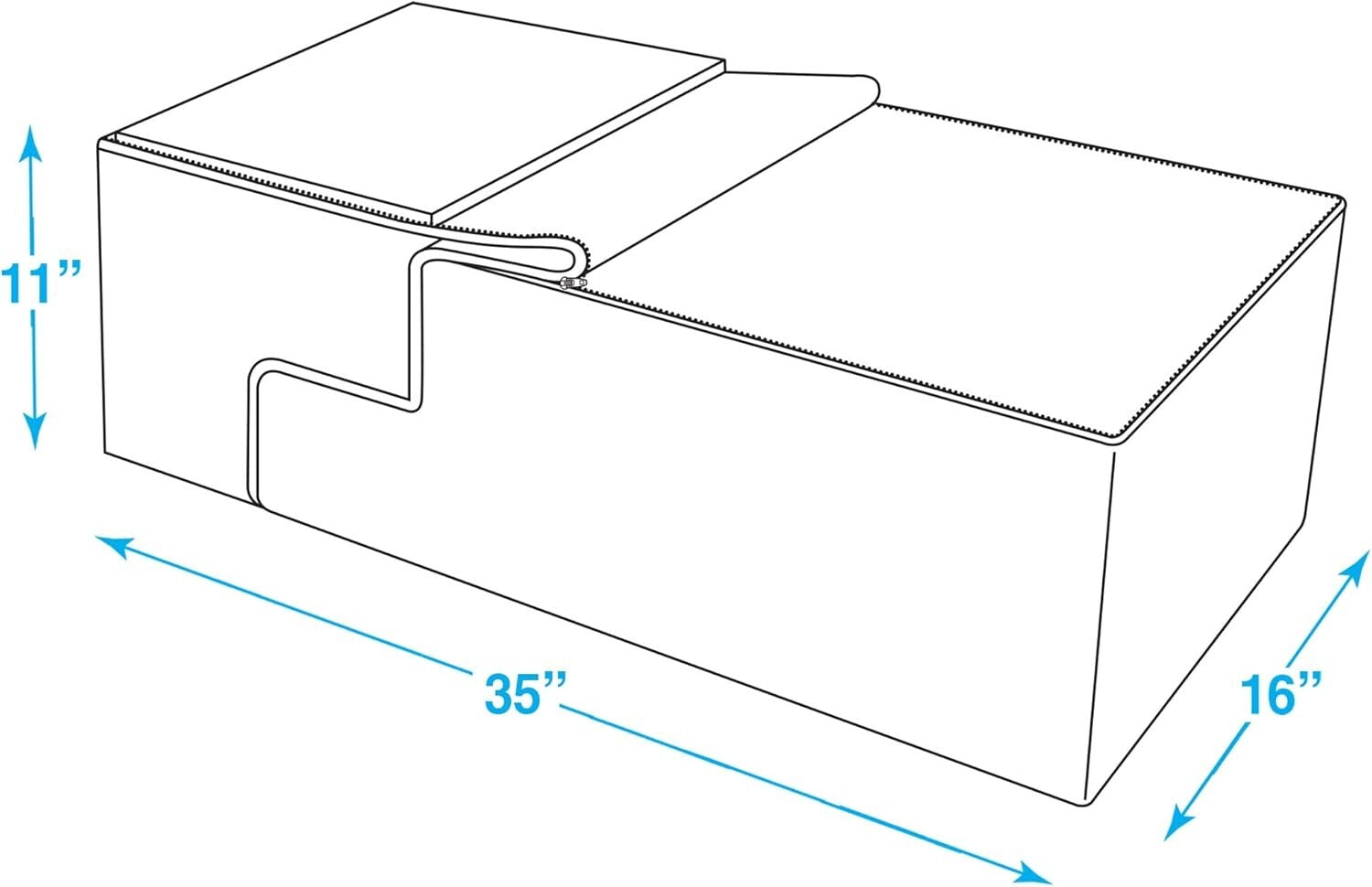 Foldable 4-Step Foam Pet Stairs - Non-Slip Indoor Climbing for Dogs & Cats