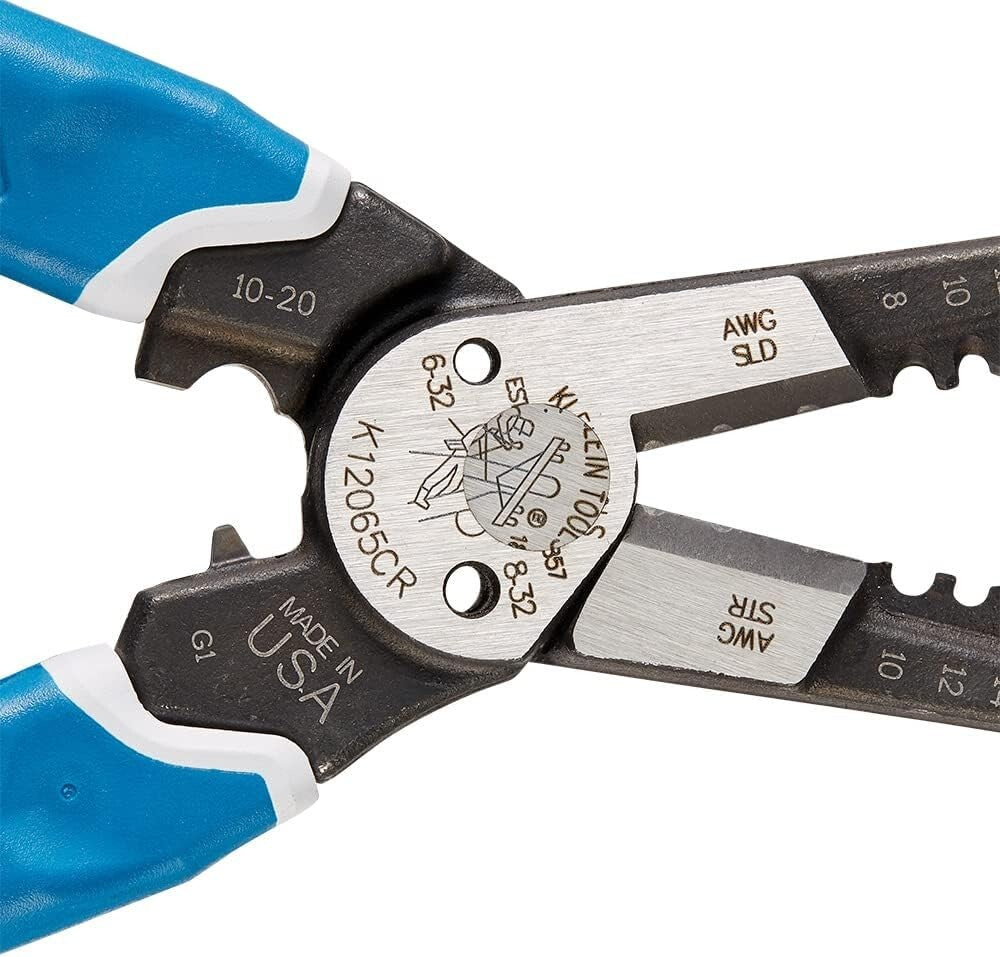 Versatile Wire Stripper, Cutter & Crimper Tool for 8-20 AWG Wire - Made in USA
