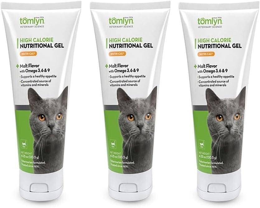 Nutri-Cal High-Calorie Cat Gel - 4.25oz Tubes for Appetite and Health, Pack of 3