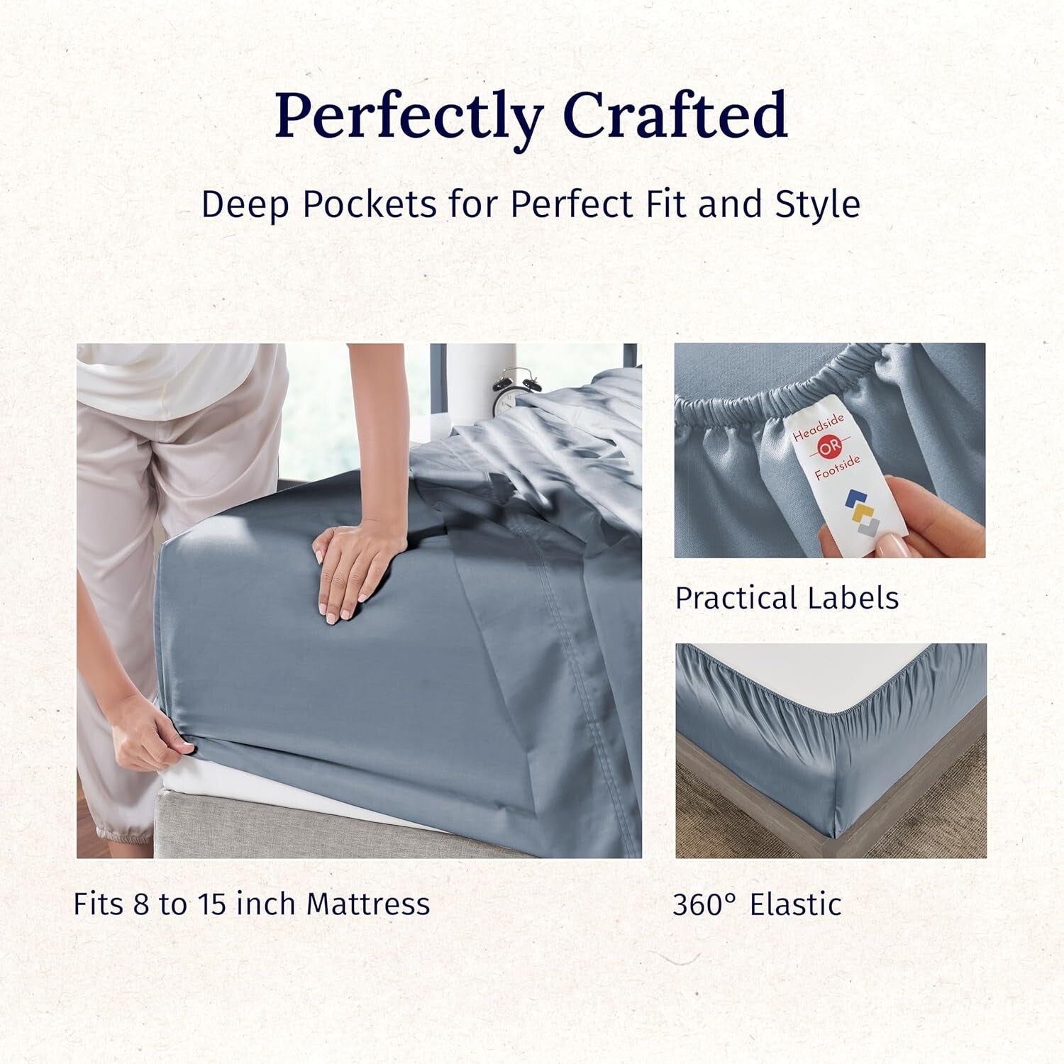 Breathable & Durable Split King Sheet Set - 100% Cotton for Adjustable Beds