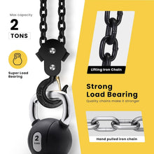 Load image into Gallery viewer, Premium 2 Ton Manual Chain Hoist with 10 ft Chain &amp; Corrosion-Resistant Hooks