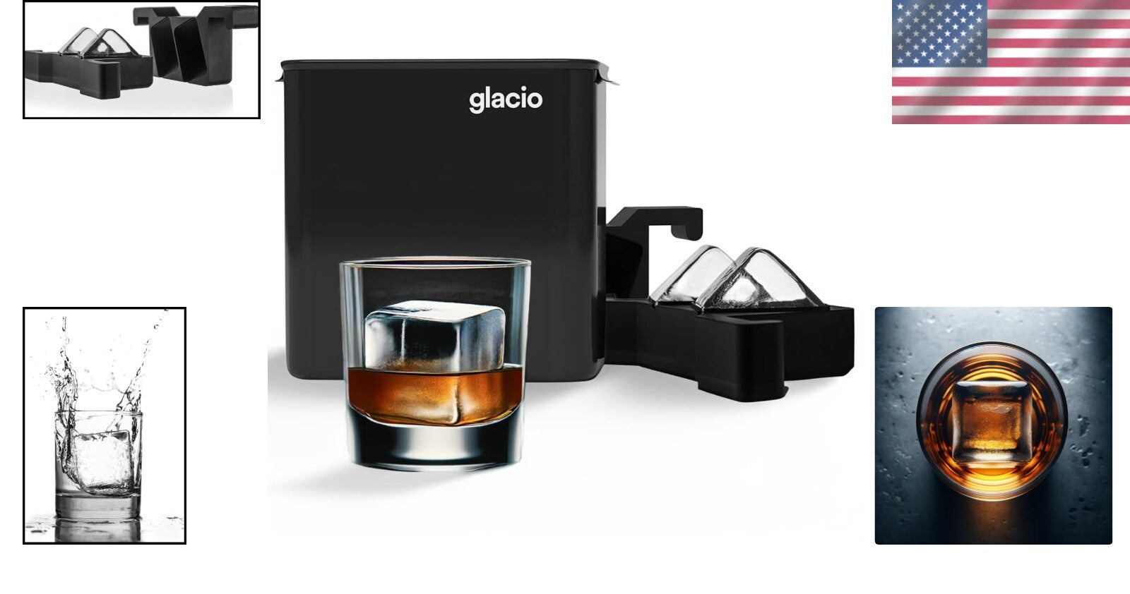 BPA-Free Silicone Whiskey Ice Cube Mold with Directional Freezing for Perfection